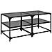 Tavolini Da Salotto Con Piano Vetro Nero 2pz 50x50x45cm Acciaio - Foto miniatura 2