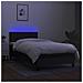 Letto a Molle con Materasso e LED Nero 90x200 cm in Tessuto - Foto miniatura 2