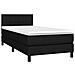 Letto a Molle con Materasso e LED Nero 90x200 cm in Tessuto - Foto miniatura 8