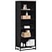 Libreria Nera 60x35x170,5 Cm In Truciolato - Foto miniatura 1