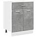 Armadio Inferiore Cassetto “Lyon” Grigio Cemento 60x46x81,5 - Foto miniatura 1