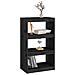 Libreria /divisorio Nero 60x30x103,5cm In Legno Massello Di Pino - Foto miniatura 3