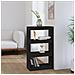 Libreria /divisorio Nero 60x30x103,5cm In Legno Massello Di Pino - Foto miniatura 8