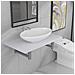 Set Mobili Da Bagno 2 Pz Ceramica Bianco - Foto miniatura 8