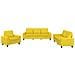 Set Di Divani 3 Pz Giallo Chiaro In Tessuto - Foto miniatura 1
