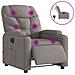 Poltrona Massaggiante Reclinabile Elettrica Tortora in Tessuto - Foto miniatura 1