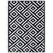 Tappeto da Esterno ARAKIL Bianco e Nero 140x200 cm PP - Foto miniatura 1