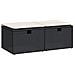 Set Divani da Giardino con Cuscini 2 pz Nero Polyrattan Acacia - Foto miniatura 1