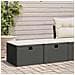 Set Divani da Giardino con Cuscini 2 pz Nero Polyrattan Acacia - Foto miniatura 2