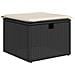 Set Divani da Giardino con Cuscini 2 pz Nero Polyrattan Acacia - Foto miniatura 4