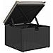 Set Divani da Giardino con Cuscini 2 pz Nero Polyrattan Acacia - Foto miniatura 5