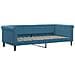 Divano Letto Estraibile con Cassetti Blu 90x200 cm in Velluto - Foto miniatura 4