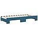 Divano Letto Estraibile con Cassetti Blu 90x200 cm in Velluto - Foto miniatura 5