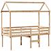 Letto a Soppalco con Tetto 90x200 cm in Legno di Pino - Foto miniatura 3