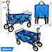 Carrello Pieghevole Per Tutti I Terreni Station Wagon, Carretto A Mano Da Giardino, Portabicchieri In Rete, Maniglie Regolabili, Borsa In Tessuto, Blu - Foto miniatura 2