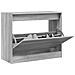 Scarpiera Grigio Sonoma 80x34x63 cm in Legno Multistrato - Foto miniatura 2