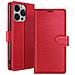 Custodia A Portafoglio Per Iphone 14 Pro Max Con Supporto E Linguetta Magnetica, Rosso - Foto miniatura 1