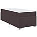 Struttura del letto Marrone scuro 90 x 200 cm Tessuto - Foto miniatura 1