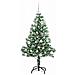 Albero di Natale Artificiale Imbiancato con Luci LED 150 cm - Foto miniatura 3