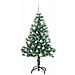 Albero di Natale Artificiale Imbiancato con Luci LED 150 cm - Foto miniatura 4