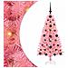 Albero di Natale con 150 LED con supporto Rosa 120 cm PVC - Foto miniatura 1