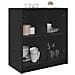 Mobile laterale Rovere Nero 68 x 37 x 75,5 cm Legno multistrato - Foto miniatura 3