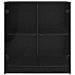 Mobile laterale Rovere Nero 68 x 37 x 75,5 cm Legno multistrato - Foto miniatura 6