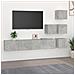 Mobile Porta TV a Parete Grigio Cemento in Legno Multistrato - Foto miniatura 2