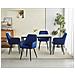 Sedia da pranzo WAAV - Velluto blu navy con gambe nere x 1 - Foto miniatura 8
