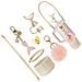 Kit Di Accessori Sirena 7 Pezzi Per Borracce Stanley - Porta Bicchiere In Silicone A Squame Di Pesce, Cinghia, Ciondoli Pink + Gold - Foto miniatura 2