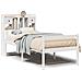 Letto Libreria senza Materasso Bianca 90x200 cm Legno di Pino - Foto miniatura 1