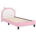 Struttura letto bambini con testata Rosa 80 x 200 cm PU - Foto miniatura 4