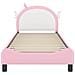 Struttura letto bambini con testata Rosa 80 x 200 cm PU - Foto miniatura 5