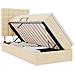 Letto con contenitore e LED Crema 90 x 190 cm Poliestere - Foto miniatura 1
