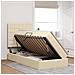 Letto con contenitore e LED Crema 90 x 190 cm Poliestere - Foto miniatura 4