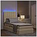 Letto con contenitore e LED Crema 90 x 190 cm Poliestere - Foto miniatura 5