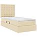 Letto con contenitore e LED Crema 90 x 190 cm Poliestere - Foto miniatura 6