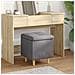 Pouf contenitore Grigio 40 x 40 x 45 cm Pelle sintetica - Foto miniatura 2