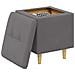 Pouf contenitore Grigio 40 x 40 x 45 cm Pelle sintetica - Foto miniatura 3