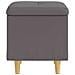 Pouf contenitore Grigio 40 x 40 x 45 cm Pelle sintetica - Foto miniatura 5