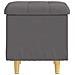 Pouf contenitore Grigio 40 x 40 x 45 cm Pelle sintetica - Foto miniatura 6