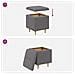 Pouf contenitore Grigio 40 x 40 x 45 cm Pelle sintetica - Foto miniatura 9