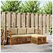 Set divani 4 pcs Naturale e Beige Legno di Acacia Massello - Foto miniatura 2
