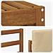 Set divani 4 pcs Naturale e Beige Legno di Acacia Massello - Foto miniatura 5