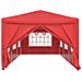Tenda Party 900 x 300 x 255 cm Rosso PE e Acciaio - Foto miniatura 2