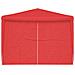 Tenda Party 900 x 300 x 255 cm Rosso PE e Acciaio - Foto miniatura 3