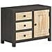 Credenza Bianco e Grigio 75x35x55 cm in Legno Massello di Mango - Foto miniatura 1