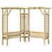 Pergola Angolare con Panca in Legno di Pino Impregnato - Foto miniatura 1
