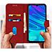 Custodia Huawei P Smart 2019 Portacarte Funzione Supporto Cover Silicone - Rosso - Foto miniatura 1