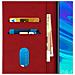 Custodia Huawei P Smart 2019 Portacarte Funzione Supporto Cover Silicone - Rosso - Foto miniatura 3